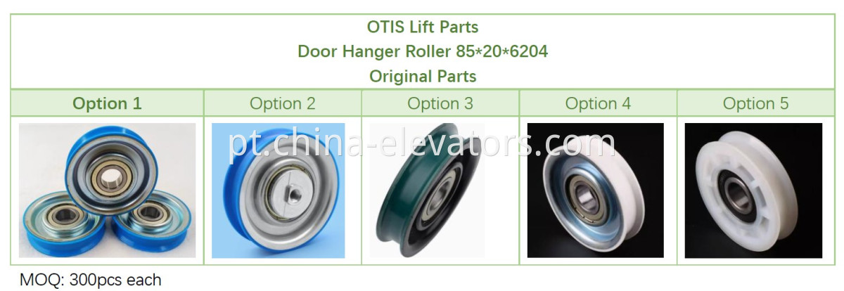 5 Options for OTIS 85mm Door Hanger Roller